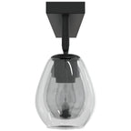 Ceiling Spotlight Black 110.5 x 13 x 26 cm Glass and Metal