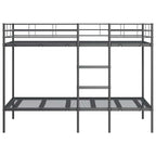 Bunk Bed without Mattress Black 90x200 cm Steel
