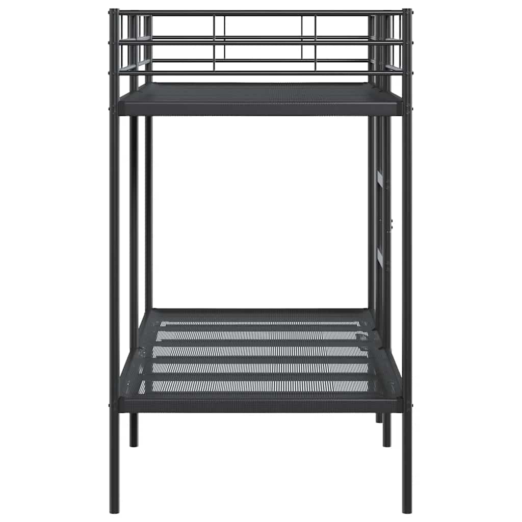 Bunk Bed without Mattress Black 90x200 cm Steel