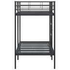 Bunk Bed without Mattress Black 90x200 cm Steel