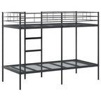 Bunk Bed without Mattress Black 90x200 cm Steel