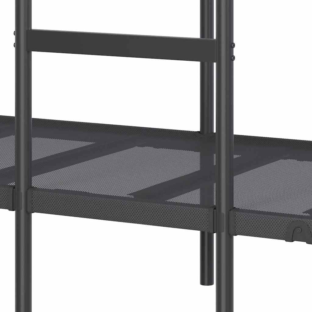 Bunk Bed without Mattress Black 90x200 cm Steel