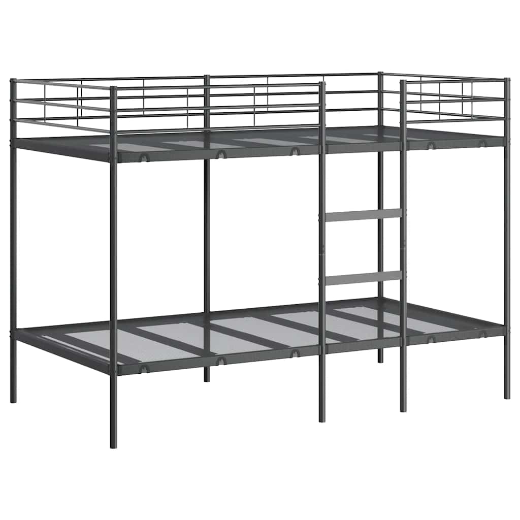 Bunk Bed without Mattress Black 107x203 cm Steel