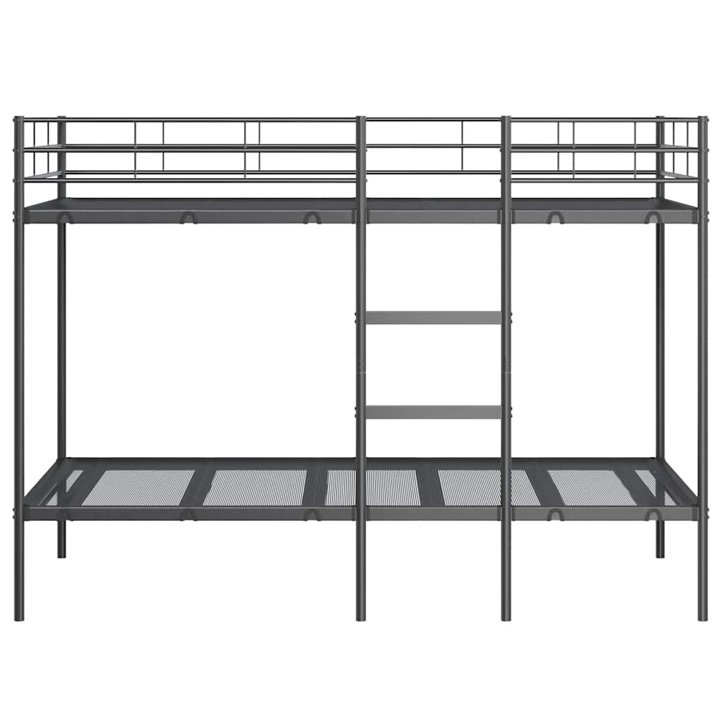 Bunk Bed without Mattress Black 107x203 cm Steel