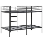 Bunk Bed without Mattress Black 107x203 cm Steel