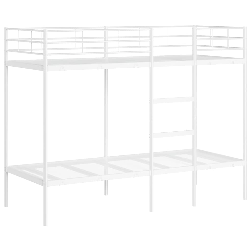 Bunk Bed without Mattress White 80x200 cm Steel