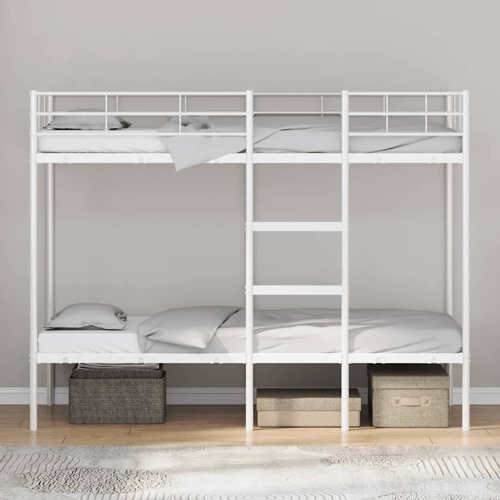 Bunk Bed without Mattress White 80x200 cm Steel