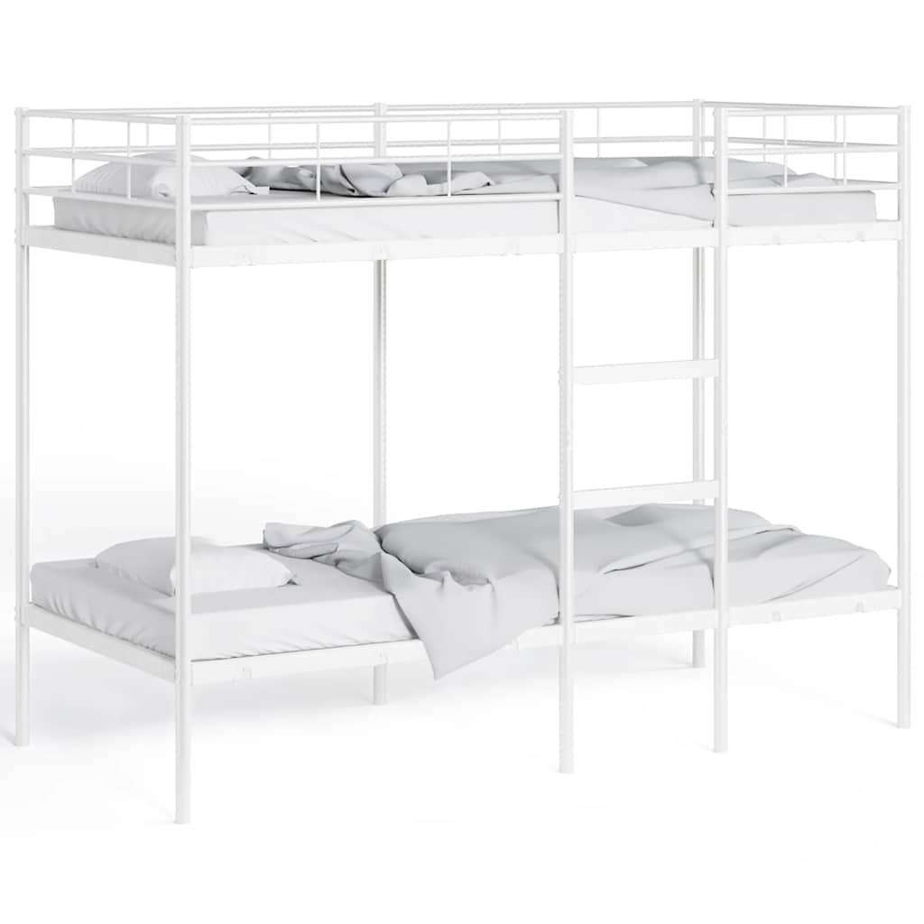 Bunk Bed without Mattress White 80x200 cm Steel