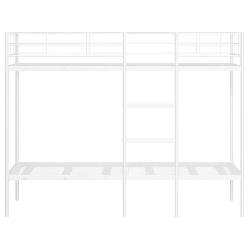 Bunk Bed without Mattress White 80x200 cm Steel