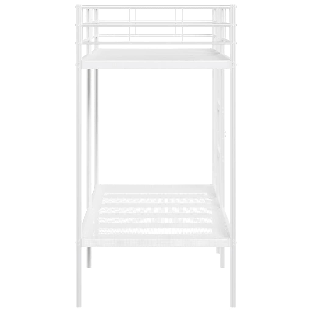 Bunk Bed without Mattress White 80x200 cm Steel