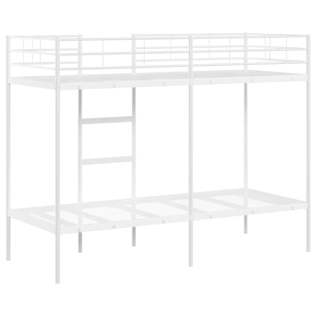 Bunk Bed without Mattress White 80x200 cm Steel