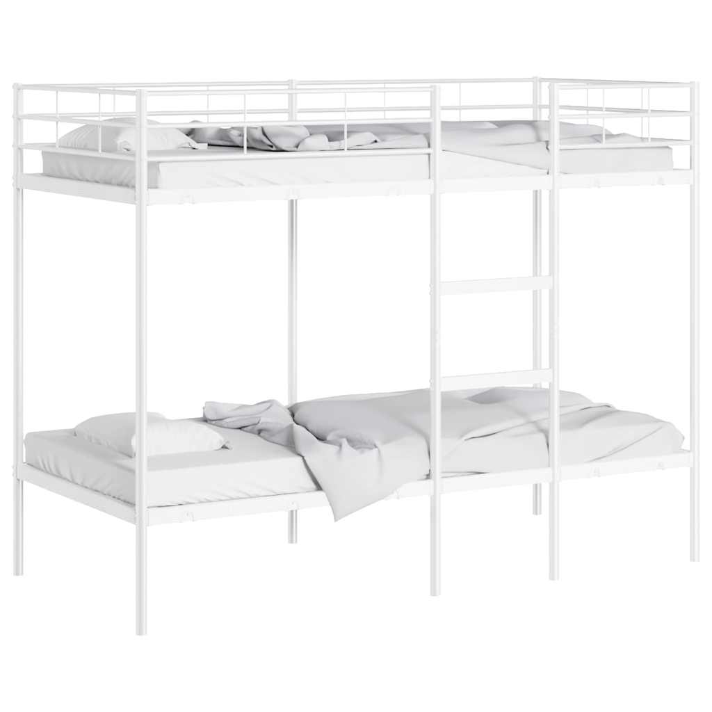 Bunk Bed without Mattress White 90x200 cm Steel