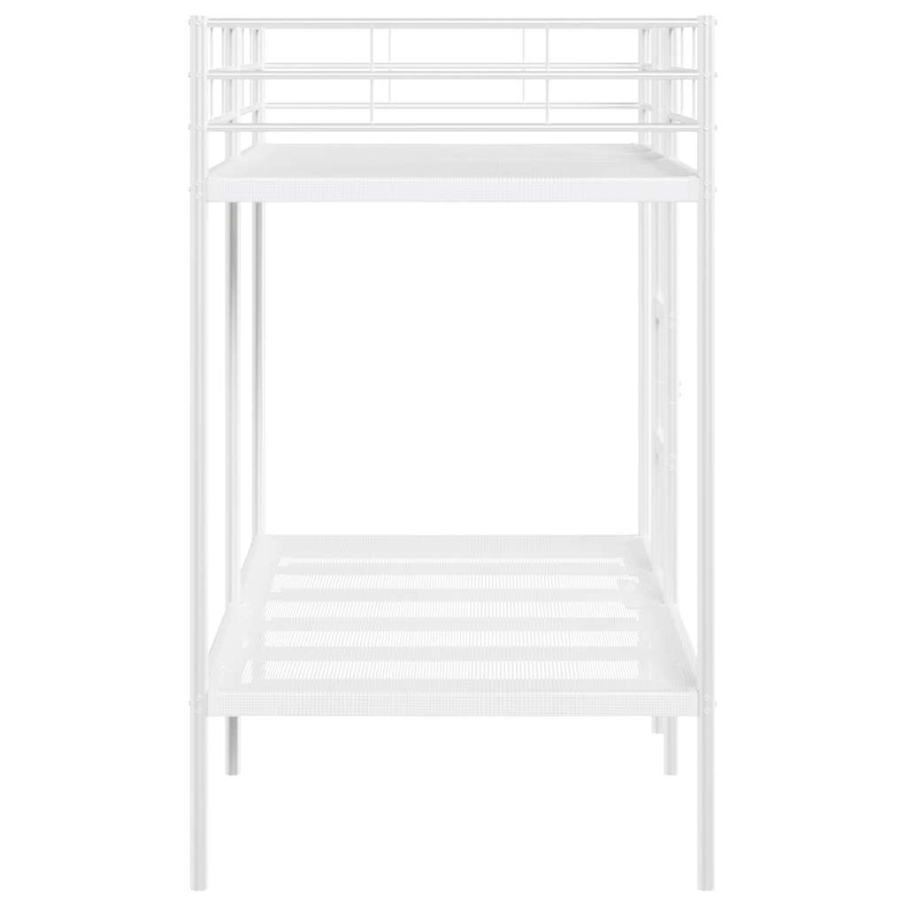 Bunk Bed without Mattress White 90x200 cm Steel