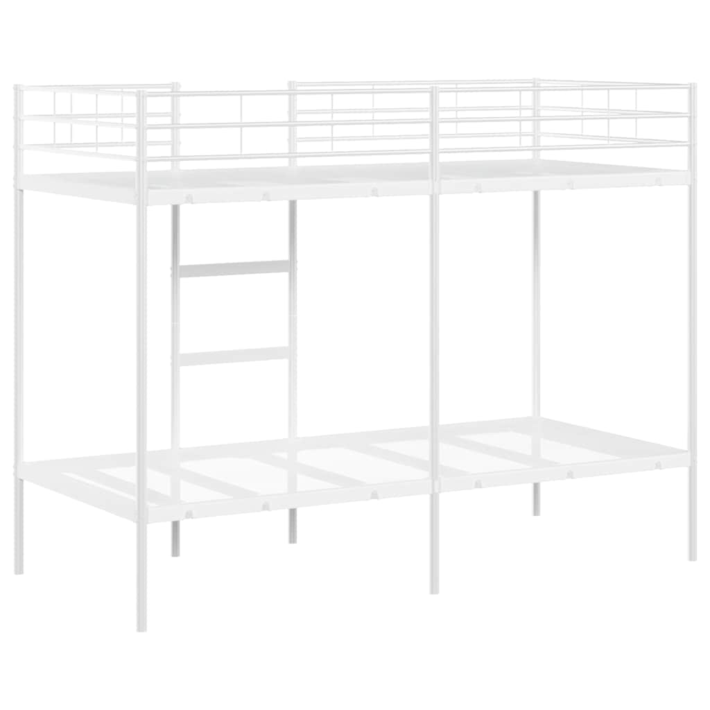 Bunk Bed without Mattress White 90x200 cm Steel