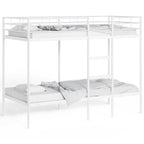 Bunk Bed without Mattress White 100x190 cm Steel