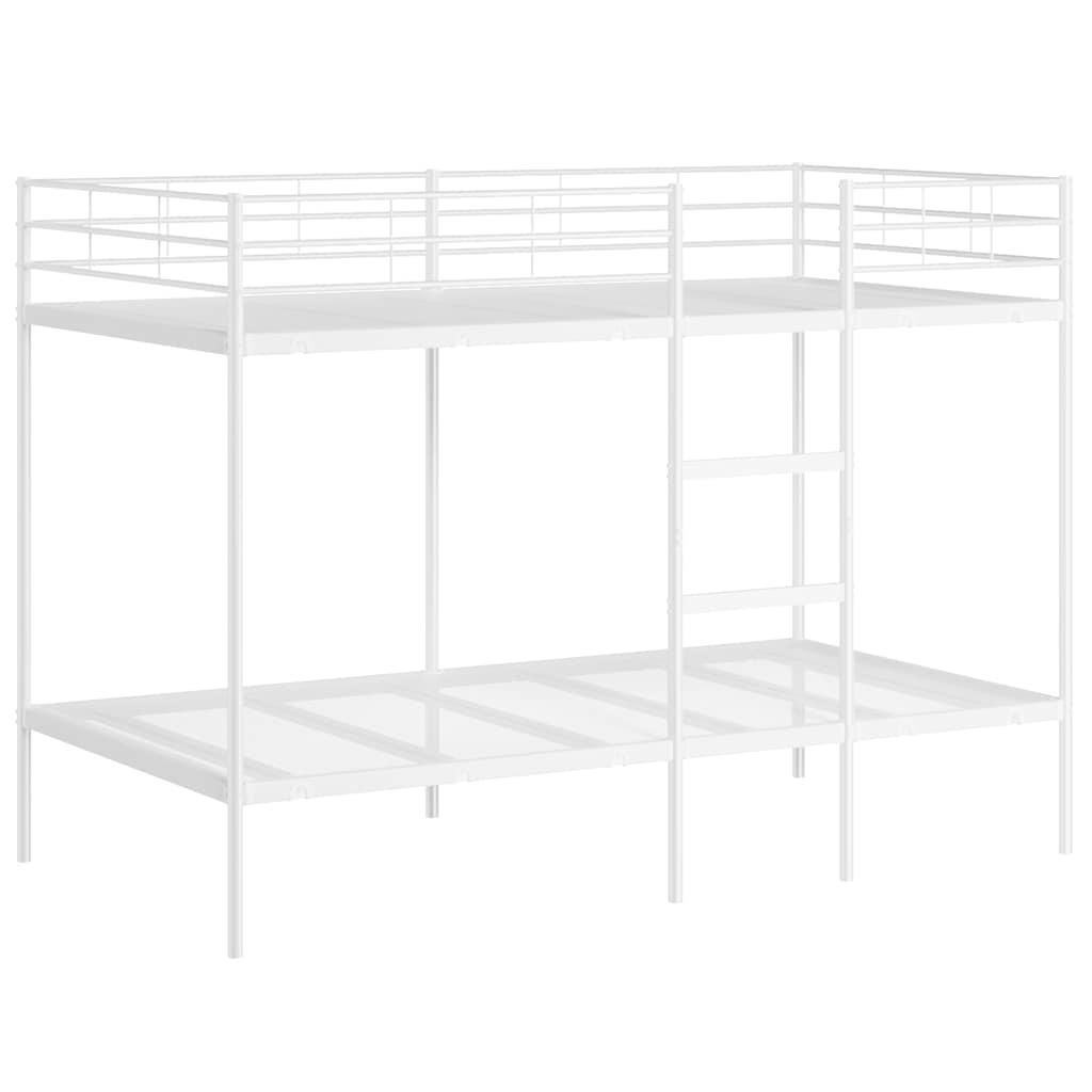 Bunk Bed without Mattress White 100x200 cm Steel