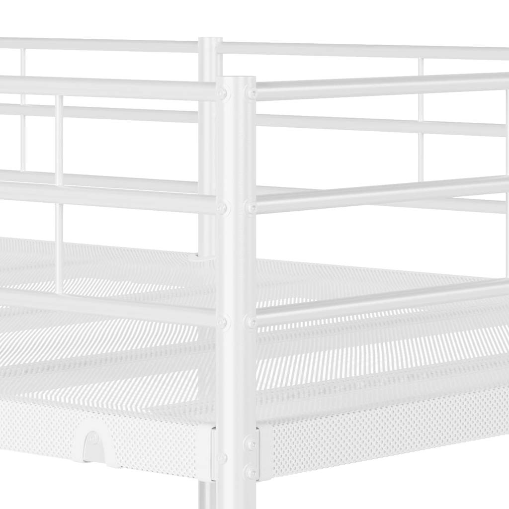 Bunk Bed without Mattress White 100x200 cm Steel