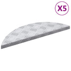 Stair Tread Crescent 5 pcs Silver 60 x 18 cm Aluminium