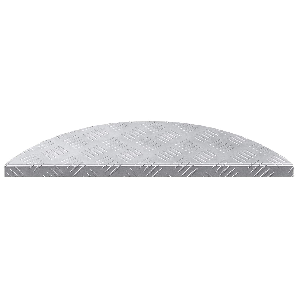 Stair Tread Crescent 5 pcs Silver 60 x 18 cm Aluminium