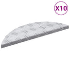 Stair Tread Crescent 10 pcs Silver 60 x 18 cm Aluminium
