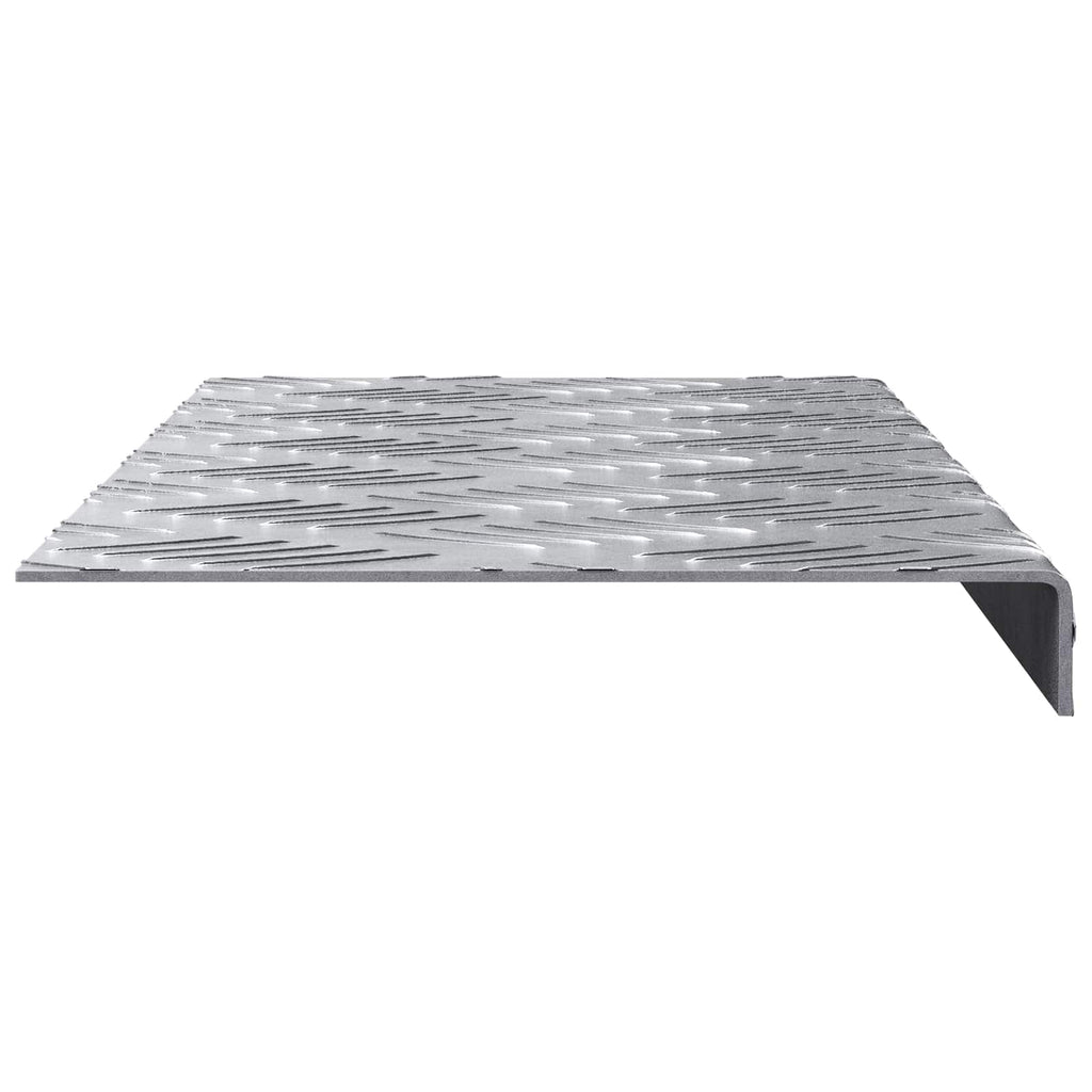 Stair Tread Rectangular 5 pcs Silver 60 x 18 cm Aluminium