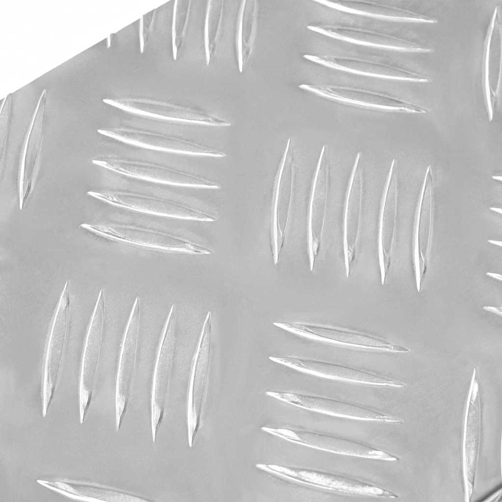 Stair Tread Rectangular 10 pcs Silver 60 x 18 cm Aluminium