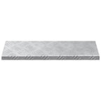 Stair Tread Rectangular 10 pcs Silver 60 x 18 cm Aluminium