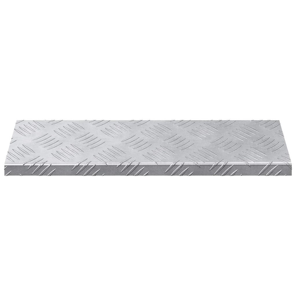 Stair Tread Rectangular 15 pcs Silver 60 x 18 cm Aluminium