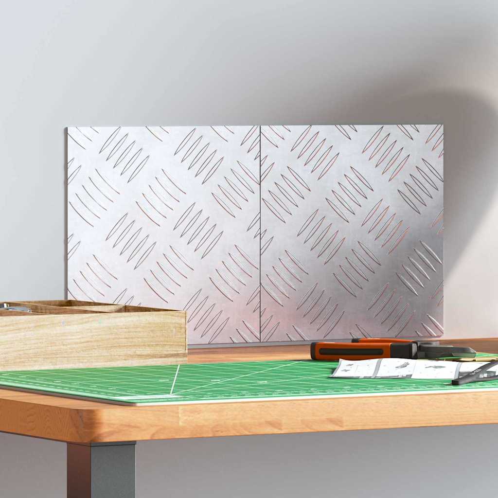 Stair Tread Square 2 pcs Silver 20 x 20 cm Aluminium