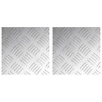 Stair Tread Square 2 pcs Silver 20 x 20 cm Aluminium