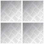 Stair Tread Square 4 pcs Silver 20 x 20 cm Aluminium