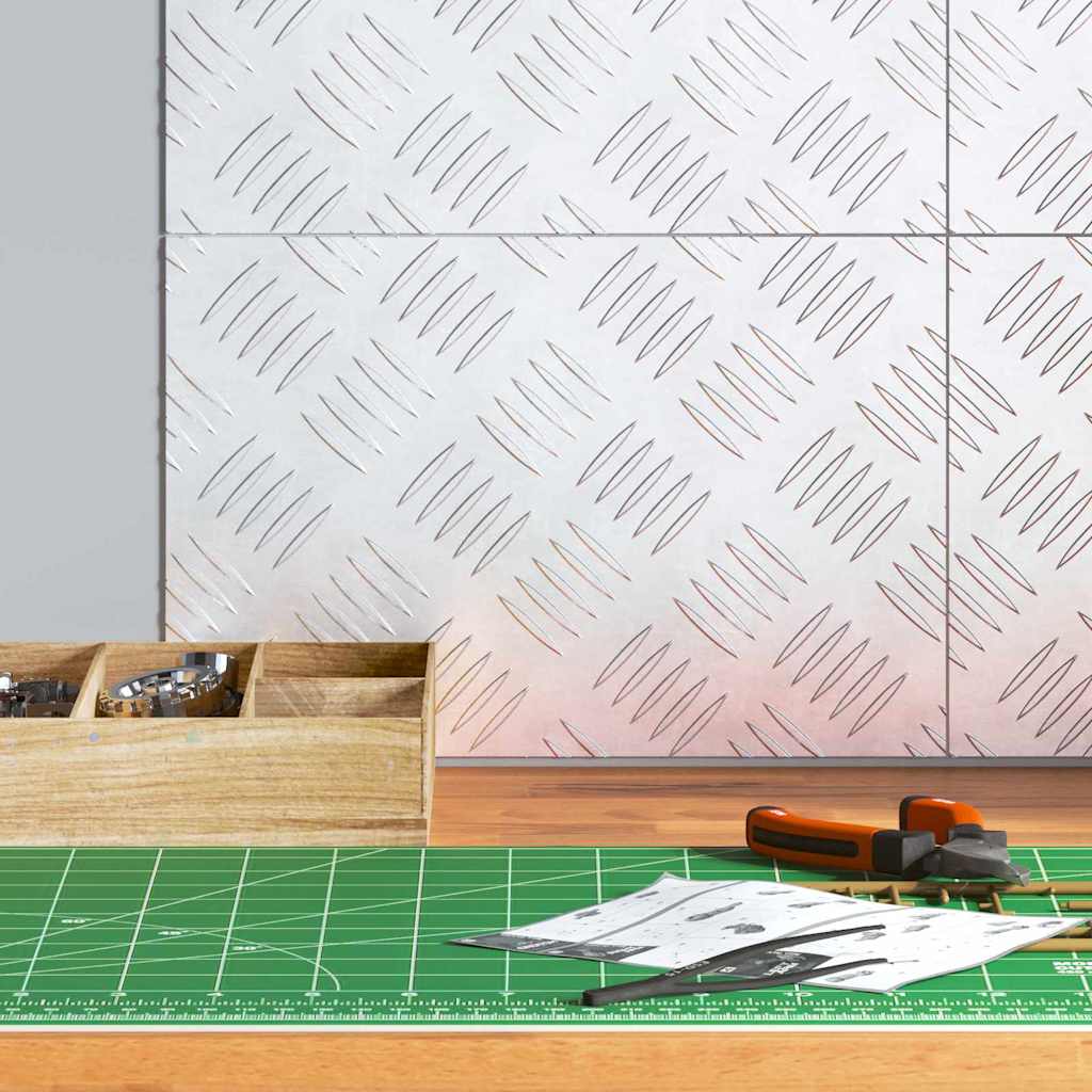 Stair Tread Rectangular 4 pcs Silver 30 x 20 cm Aluminium