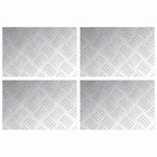 Stair Tread Rectangular 4 pcs Silver 30 x 20 cm Aluminium