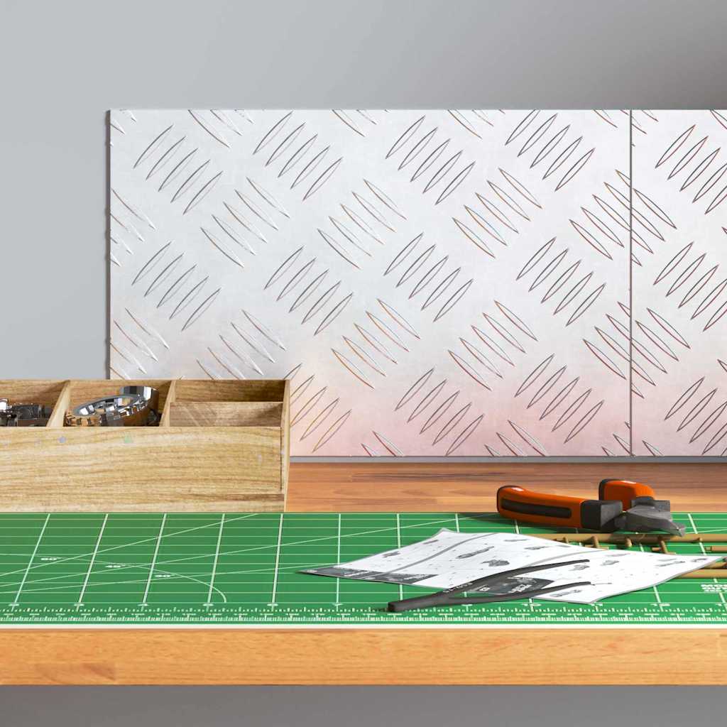 Stair Tread Rectangular 2 pcs Silver 30 x 20 cm Aluminium