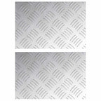Stair Tread Rectangular 2 pcs Silver 30 x 20 cm Aluminium