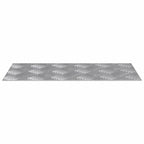 Stair Tread Rectangular 4 pcs Silver 40 x 20 cm Aluminium