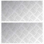 Stair Tread Rectangular 2 pcs Silver 40 x 20 cm Aluminium