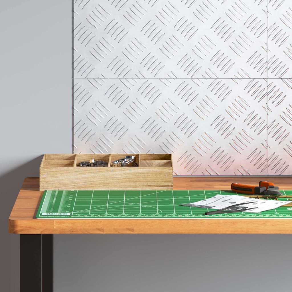 Stair Tread Rectangular 4 pcs Silver 40 x 20 cm Aluminium