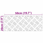 Stair Tread Rectangular 4 pcs Silver 50 x 20 cm Aluminium