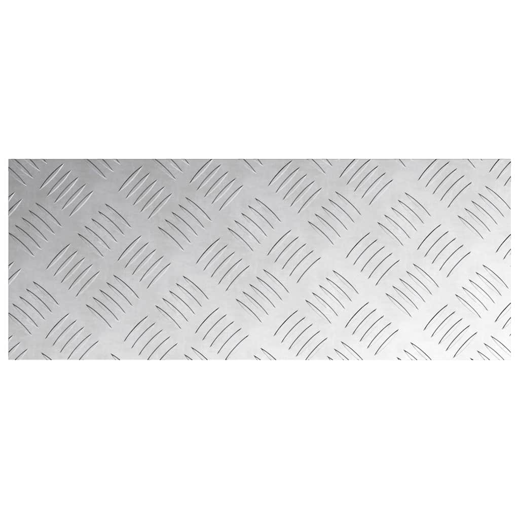 Stair Tread Rectangular 2 pcs Silver 50 x 20 cm Aluminium