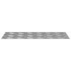 Stair Tread Rectangular 4 pcs Silver 50 x 20 cm Aluminium
