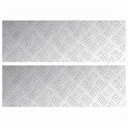 Stair Tread Rectangular 2 pcs Silver 60 x 20 cm Aluminium