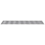 Stair Tread Rectangular 2 pcs Silver 60 x 20 cm Aluminium