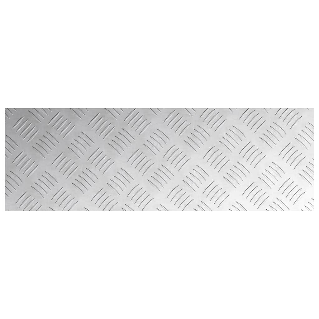 Stair Tread Rectangular 4 pcs Silver 60 x 20 cm Aluminium