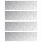 Stair Tread Rectangular 4 pcs Silver 70 x 20 cm Aluminium