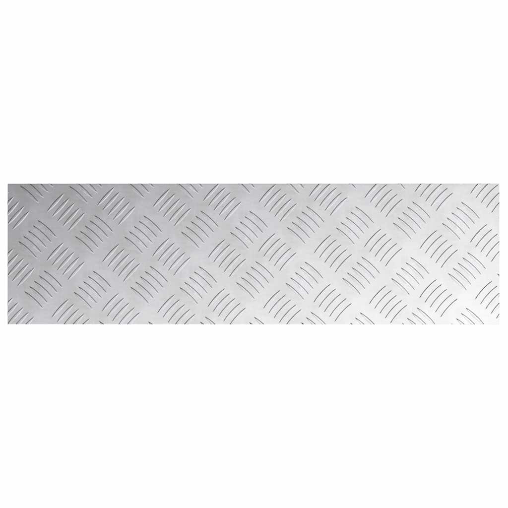 Stair Tread Rectangular 4 pcs Silver 70 x 20 cm Aluminium