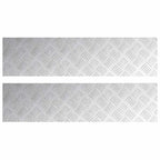 Stair Tread Rectangular 2 pcs Silver 80 x 20 cm Aluminium