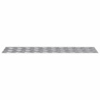 Stair Tread Rectangular 4 pcs Silver 80 x 20 cm Aluminium