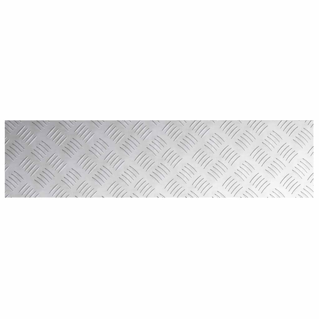 Stair Tread Rectangular 4 pcs Silver 80 x 20 cm Aluminium