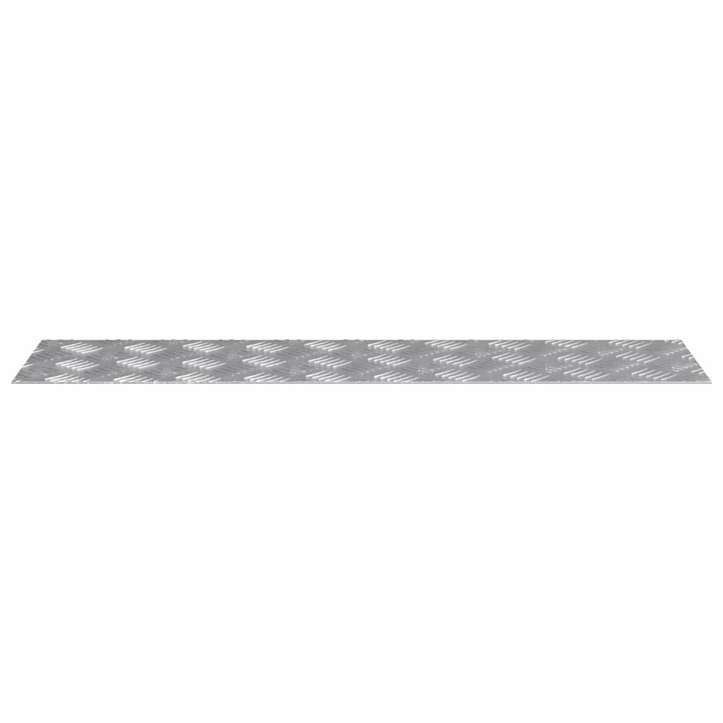 Stair Tread Rectangular 4 pcs Silver 80 x 20 cm Aluminium